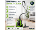 Aspirator fără sac Sencor SVC1038GR 750W